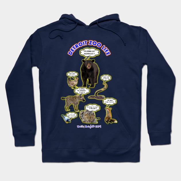 DETROIT ZOO LIFE REMIXED Hoodie by Bwilly74